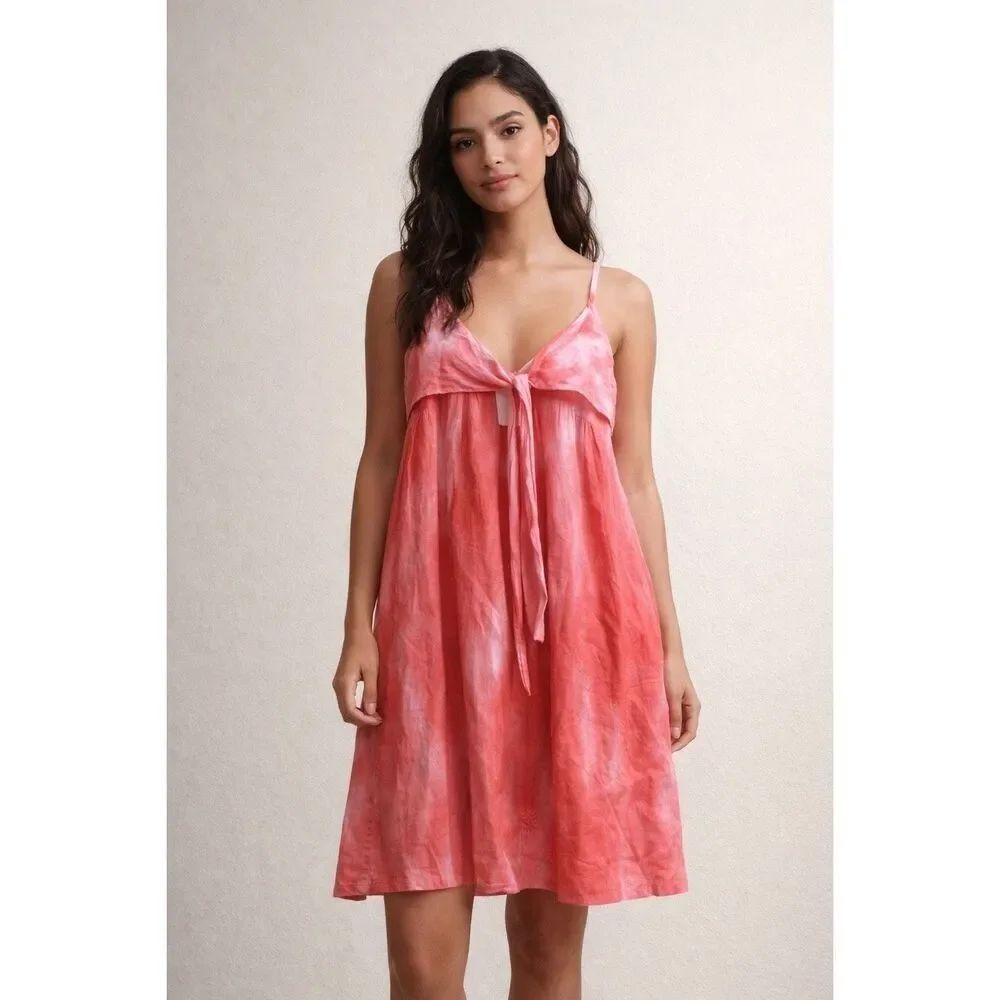 NWT Attic Salt Medium Tie Dye Spaghetti Strap Dress Boho Festival